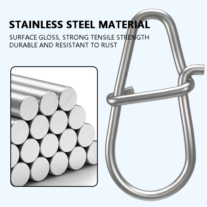 Manufacturer wholesale spot gourd shaped pin stainless steel strong connector Luya pin fishing gear small accessories fishing