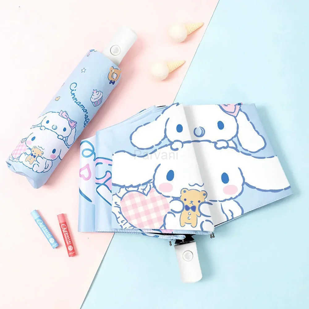 Sanrio Sanrio Cinnamoroll Umbrella Sunscreen UV Protection Parasol Womens Fully Automatic Sunny Rainy Foldable Umbrella Sunshade Gifts L251029
