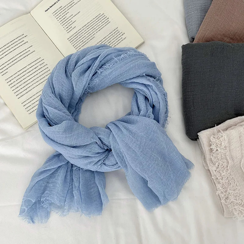 95x190cm Fashion Women Scarf Candy Colors Tassel Long Shawl Autumn Winter Accessories Black Red Yellow Blue Grey Beige Green 251029