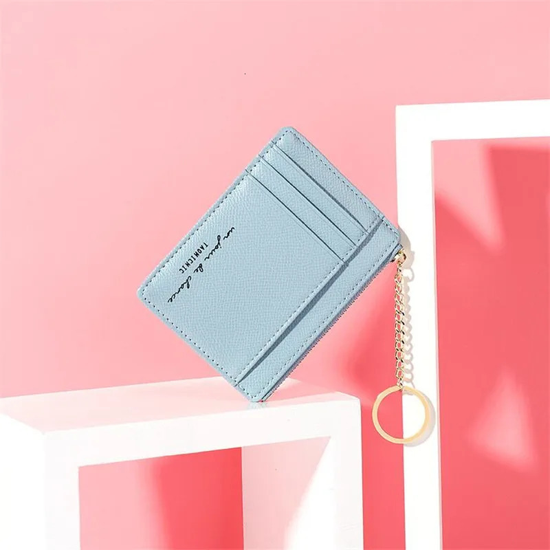 1PC Fashion Women Wallets Zipper PU Leather Coin Purse Mini Key Chain Portable Small Wallet Multi card Bit Card Holder 251029