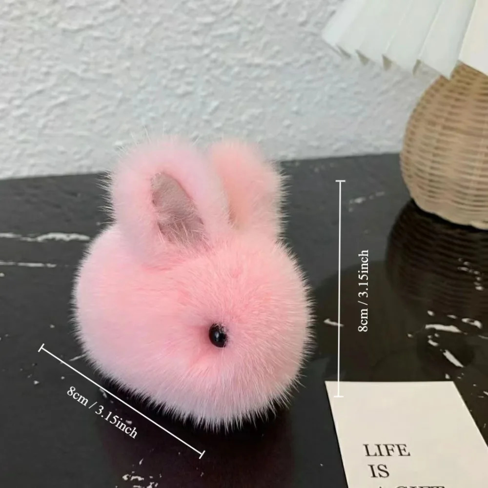 Portable Rabbit Bag Pendant Mini Rabbit Keychain Cute Bunny Fur Hairball Bunny Keychain for Bag Car 251029
