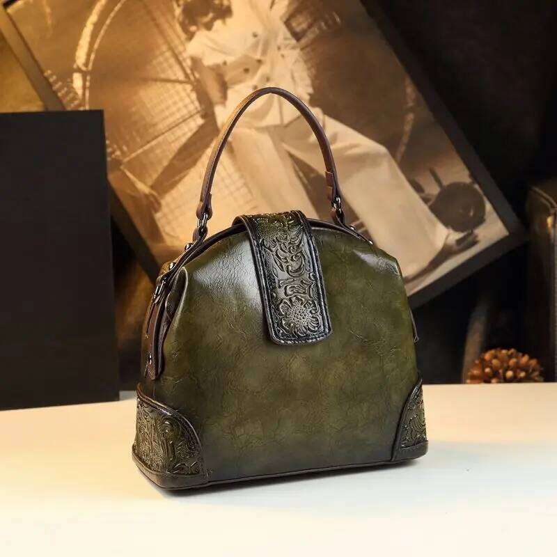 Designer Bags Designer Brand Retro Emed Dumpling Bag Leather Handcrafted Cowhide Handbag Shoulder Cross-Body Bags For Women Hot Selling