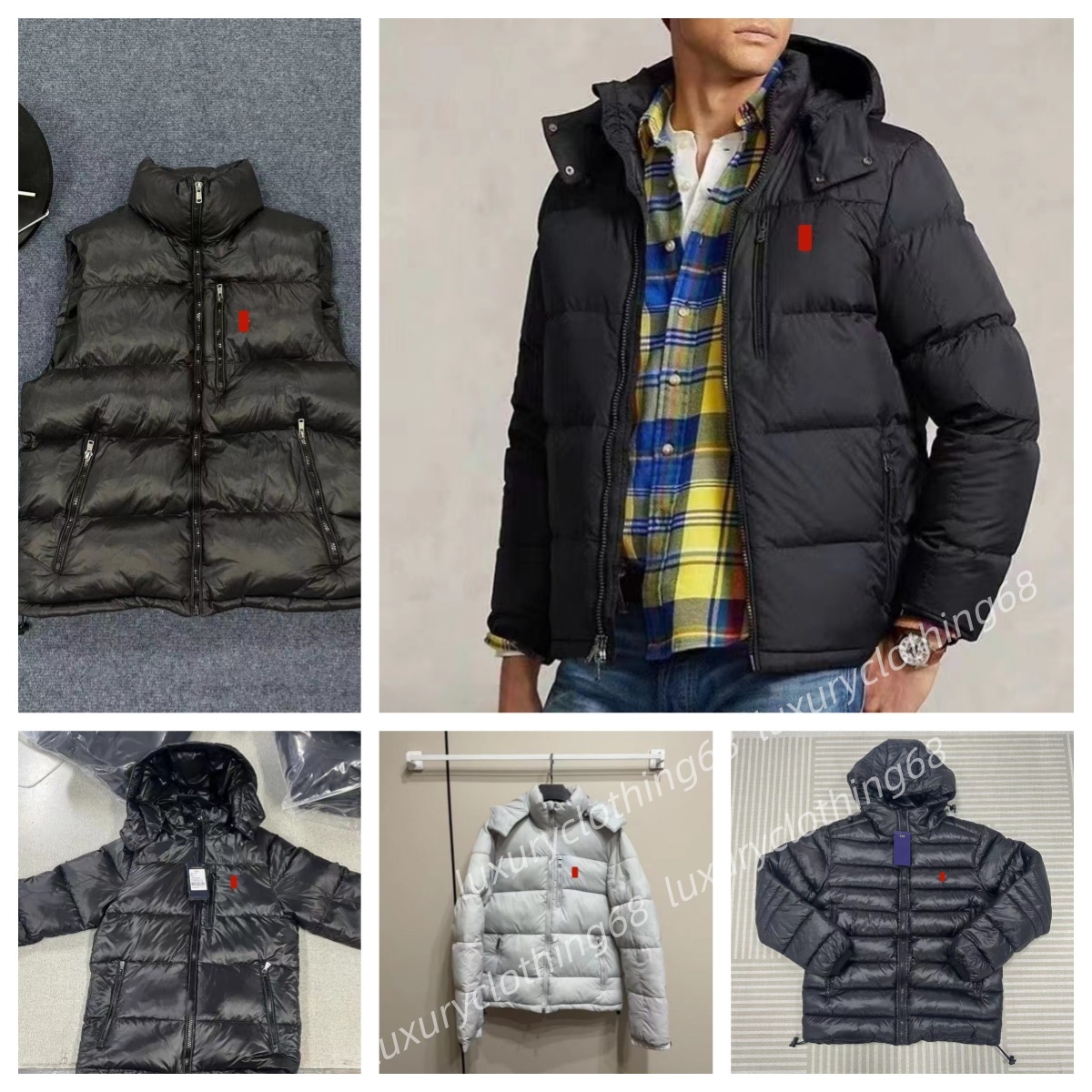 Designer Polos Puffer Jacket Mens Jacket Embroidery Letters Down Coats Thickening autumn awinter keep warm Outdoor Hooded Waterproof Jacke size M-XXL