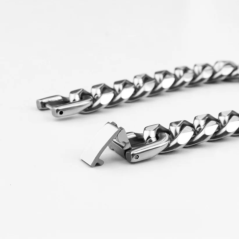 HNSP Stainless Steel Miami Cuban Link Chain Silver Color Necklace For Men 7MM9MM15MM Wide Punk Hip Hop Jewelry Accessories 251029