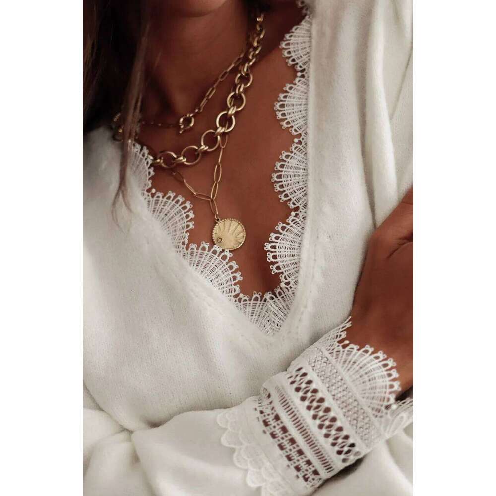Miyouj New Women's Fashionable Clothing Sweater Autumn Winter V-Neck Short Tops Sexy Slim Fit 2025 Solid Color Knitted Sweaters