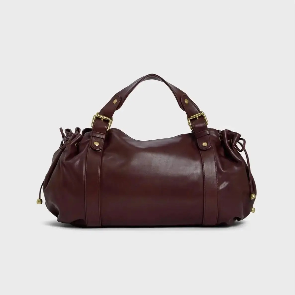 Womens Vintage Handbag Fashion Solid Color Tote Bag n Shoulder for Everyday Style 251018