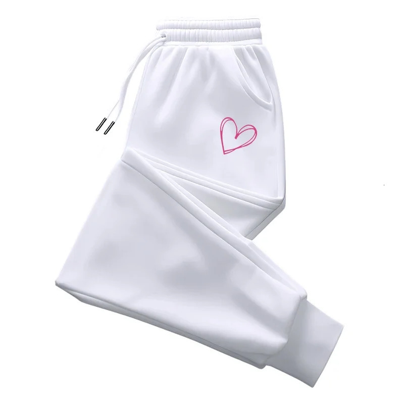 Simple Womens Sweatpants Heart Printed s Casual Sports Pants Fitness Jogger Trousers Daily High Street Pants Fall Winter 251029