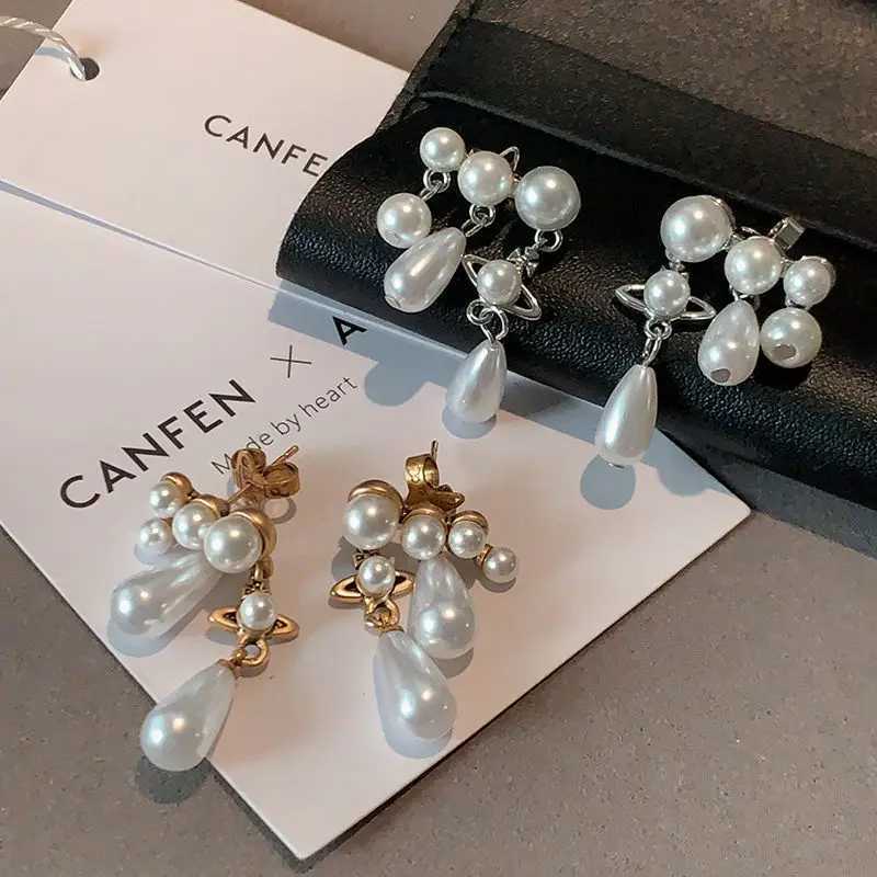 Elegant Earrings for Woman Fashion Jewelry Imitation pearls Stud Earrings Creative Versatile Ear Studs aretes GiftW251029
