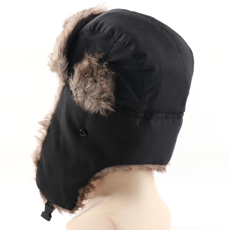 CAMOLAND Men Women Russian Hat Trapper Bomber Hats Winter Thermal Faux Fur Earflap Caps Outdoor Male Ushanka Snow Ski 251013