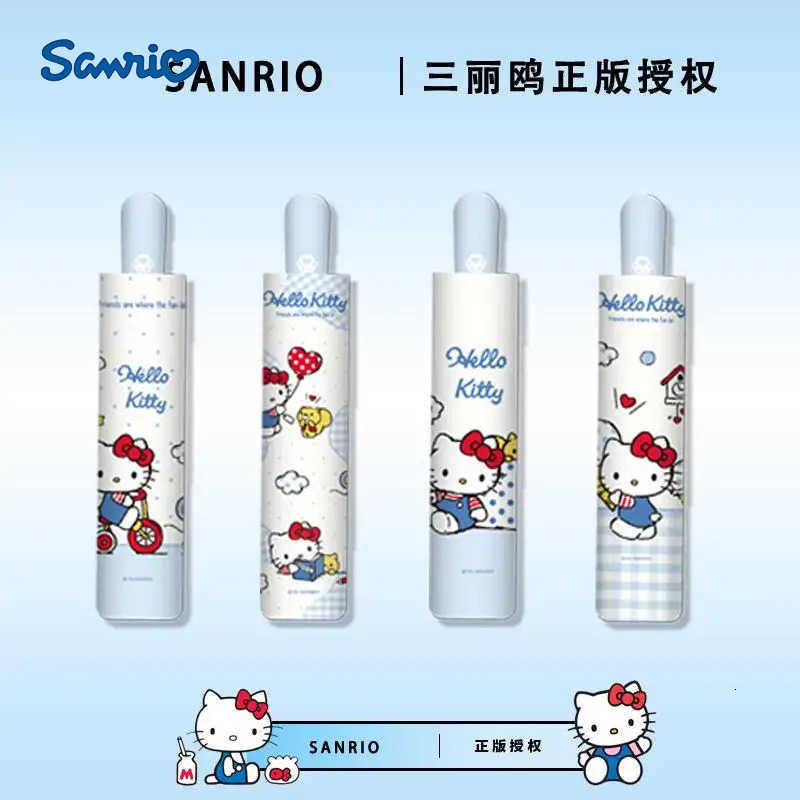 Sanrio Sanrio Hello Kitty Foldable Umbrella Kawaii Anime Cartoon Sunscreen Uv Protection Foldable Sunshine and Rain Dual Use Umbrella L251029
