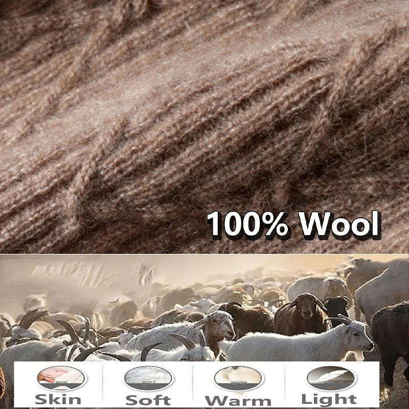Women 100Wool Ring Scarf Turtleneck False Collar One Loop Neckerchief Knitted Elastic Warm Soft Pattern Fashion Woolen Scarves 251021