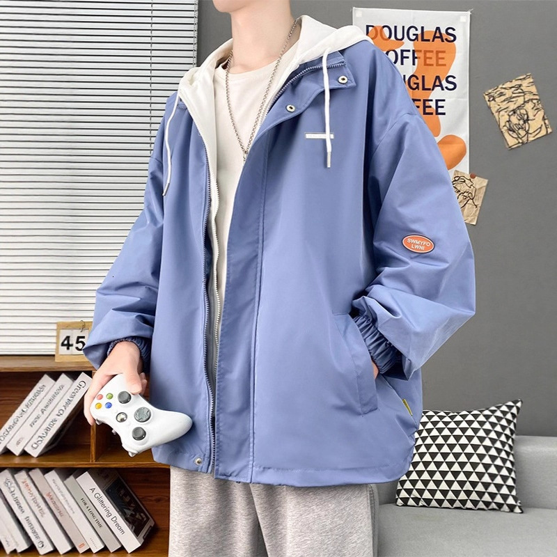Men's Loose Stylish Fake Two-piece Designer Jacket Jacket Ins Trendy Brand Autumn Fashion Student Functional Sports Top