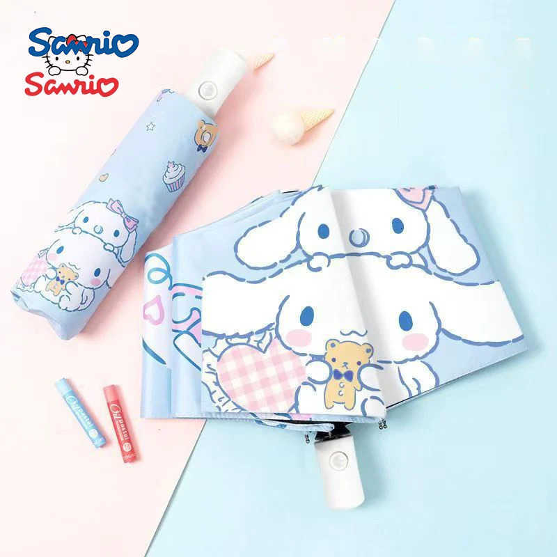 Sanrio Sanrio Cinnamoroll Umbrella Sunscreen UV Protection SunnyAndRainy Dualuse Folding Automatic Black Coating Bumper Cloth umbrella L251029