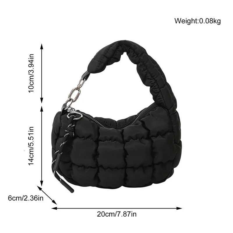 Puffer Handbag for Wen Solid Color daily casual Underarm Shoder Bag ladies D251029