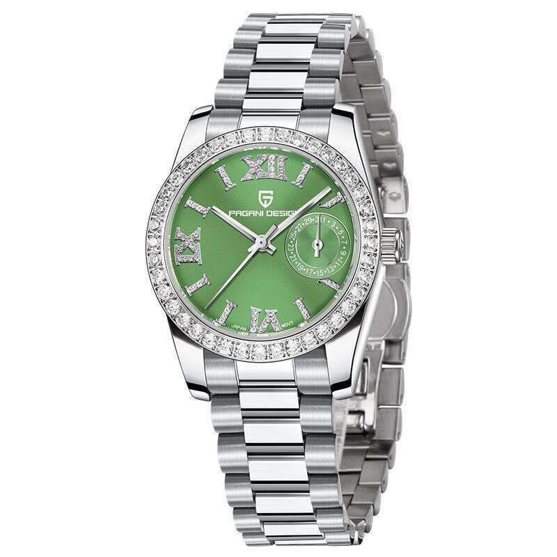 PAGANI DESIGN New Fashion Rhinestone Bezel Calendar Small Pointer Light Luxury Women's Quartz Watch PD-1776