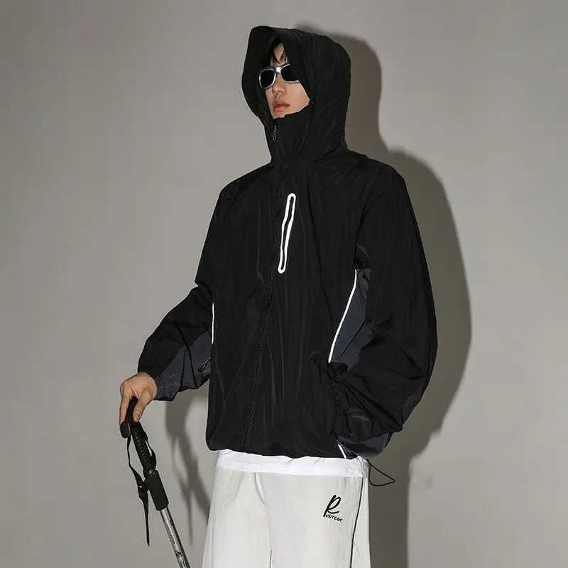 UPF 50 UV Sun Protection Clothing Summer Men Jacket Outdoor Reflective Breathable Hiking Coat Lightweight Hooded Fishing Coat J251029