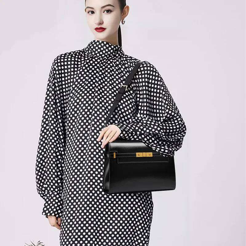 Vintage High end Feel Leather Hanging Women s Underarm Mailer Crocodile Pattern Manhattan Style Shoulder Bag