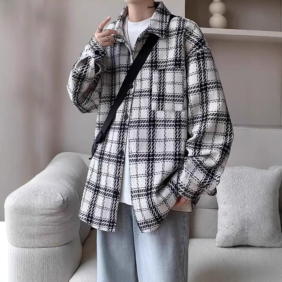 Xiaoxiang Style Plaid Jacket For Men Spring And Autumn American Style Cool And Casual Jacket With High-end Feel Trendy Designer Jacket Brand Couple 