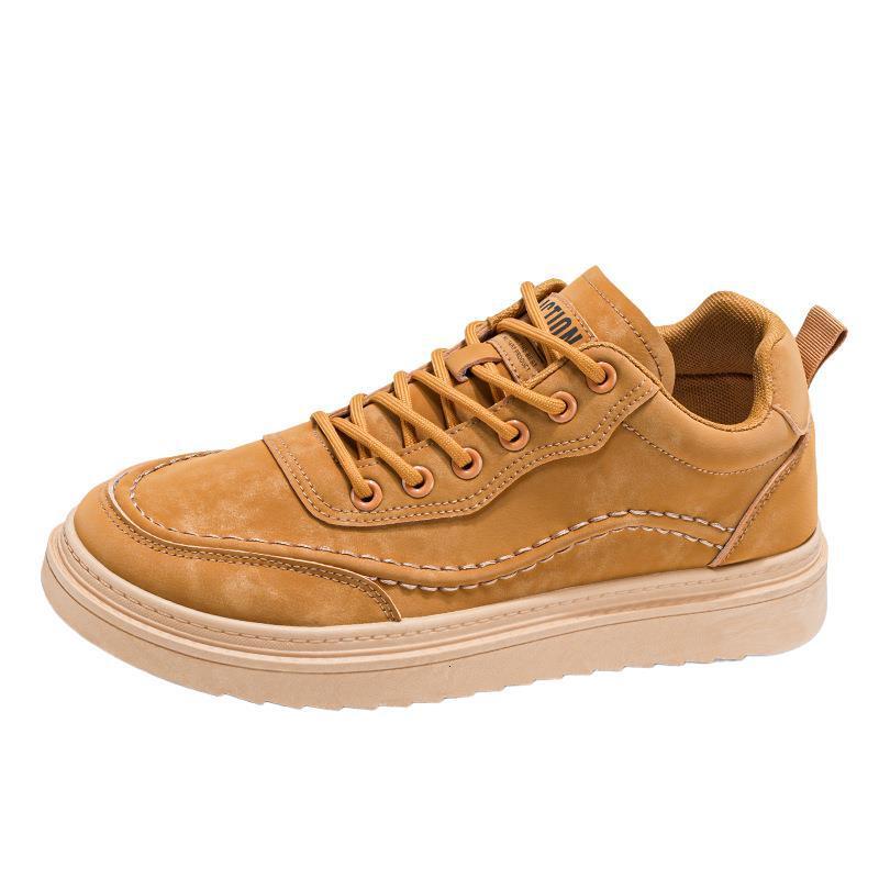 Free Shipping 2025 New Casual Shoes Men Solid color Pu Leather Sneakers with box