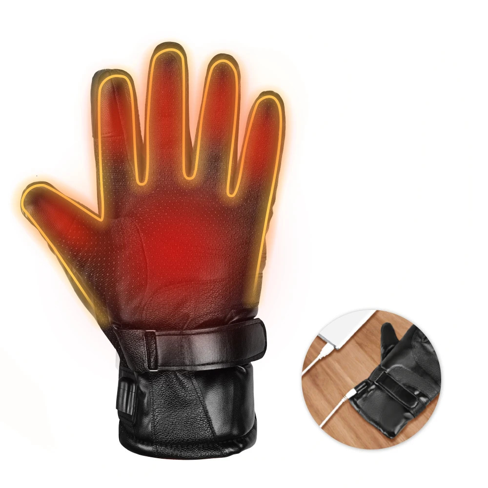Windproof Winter Sports MittenMobile Power Bank not includedOutdoor Camping Hand Warmer Gloves Electric Heated Skiing 251013