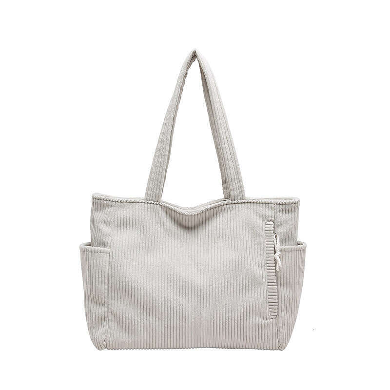 Designer bag Corduroy 2024 New Fashion Large Capacity Handbag Forest Style Versatile Artistic Student Class Bag