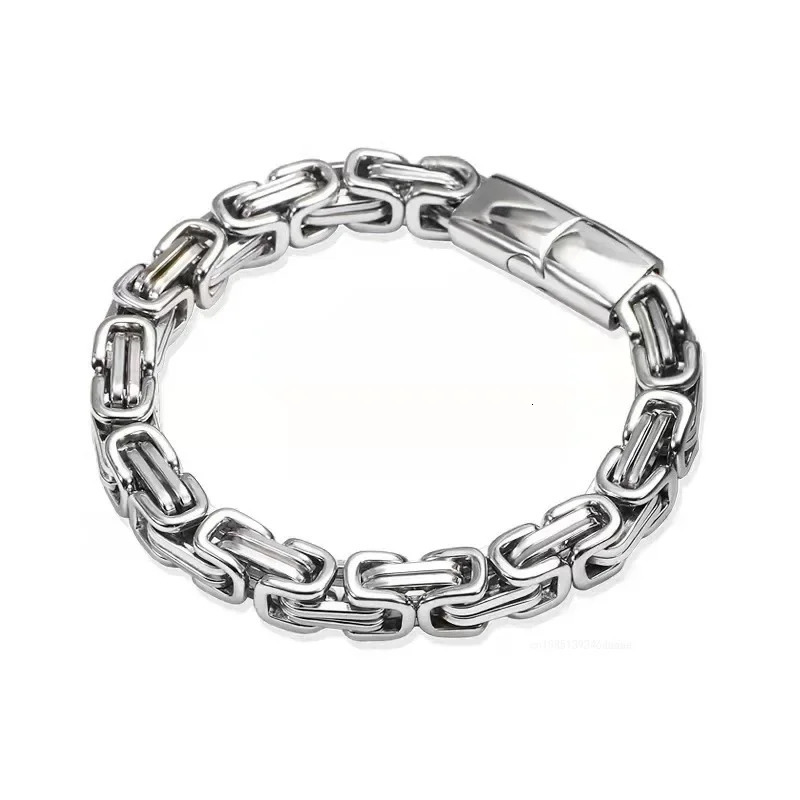 Punk Steel Bracelet Men Women Wristband 4mm Sliver Color Male Hand Chain Link Bracelet Hip Hop Jewelry 251028