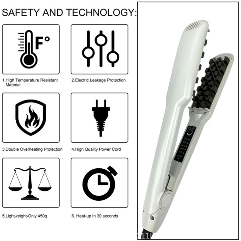 Professional Volumizing Ceramic Hair Iron For Thicker Hair Or Larger Lasting Hair Volume Fluffy Hair Straightener Crimping Tool 251029