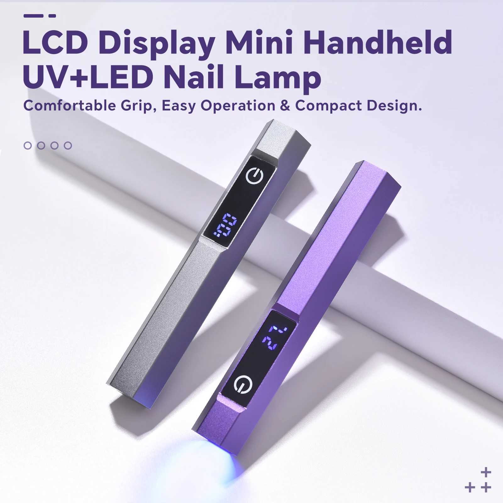 UV Led Nail Lamp For Drying Mini Handheld Nail Polish Dryer Varnish Purple Grey KADS USB Hand Light Professional Nail Art Tools J251117
