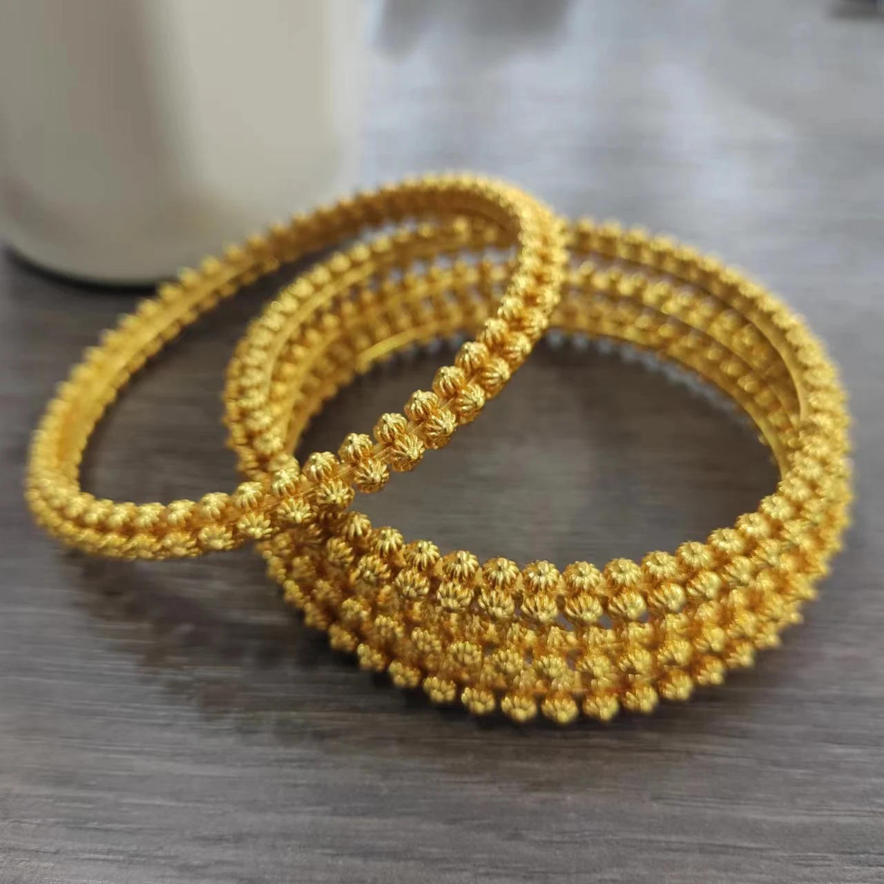 Fashion Soft Bendable Bangles Bracelets For Woman Gold Plated Cuff Bangle Dubai Wedding Jewelry African Gifts 251028