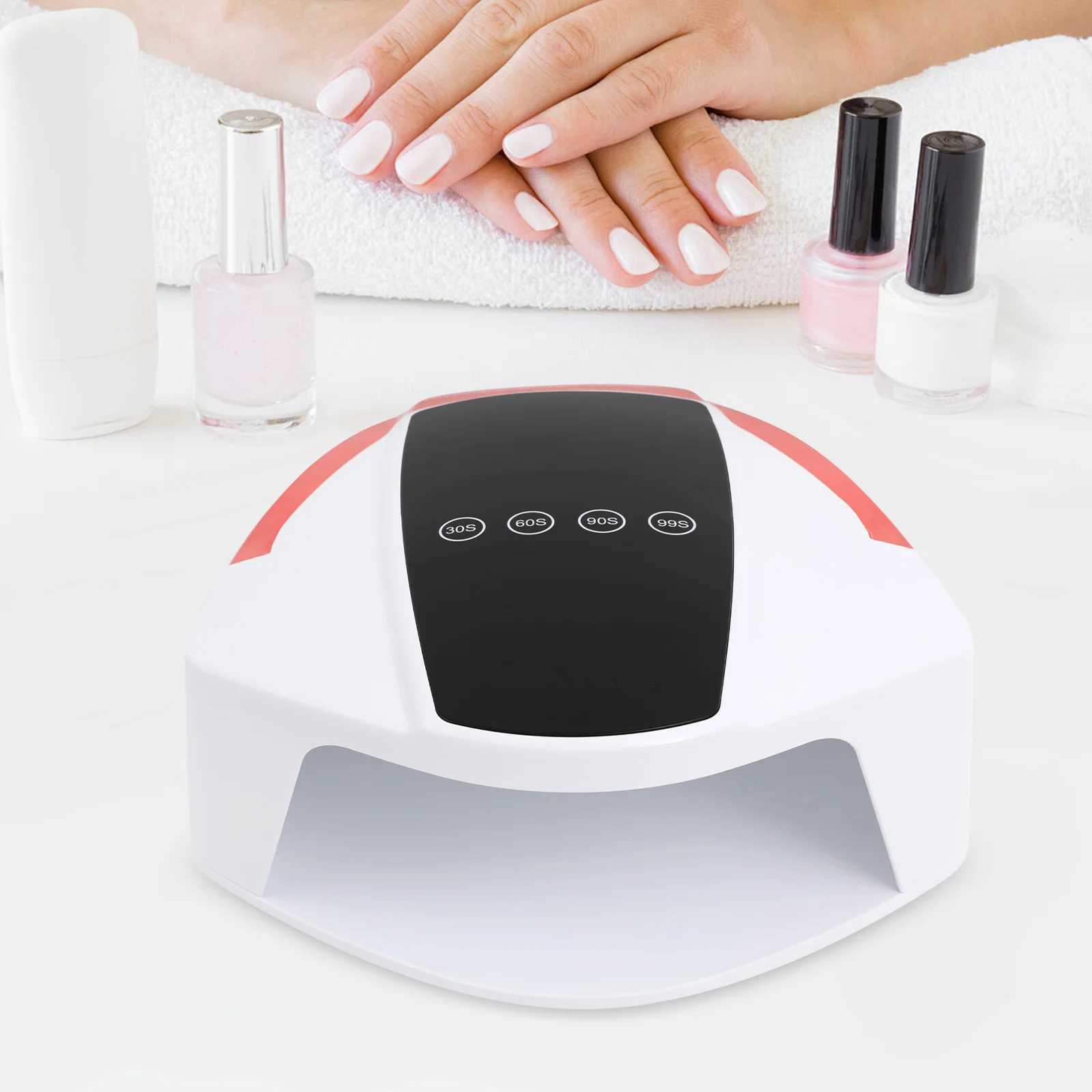 96W ABS Rechargeable Nail LampWhite Red Black Automatic Sensor UV LED Nail Dryer Tabletop24279cm for HomeNail Stores J251115