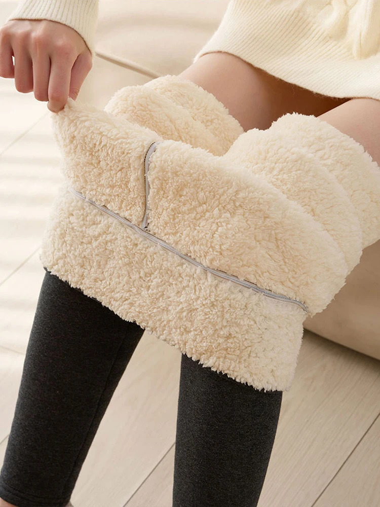 Women Winter Stretch Leggings High Waist Plush Leggings Thickened Keep Warm Leggings Woman Velvet Comfortable Thermal Leggins 251029