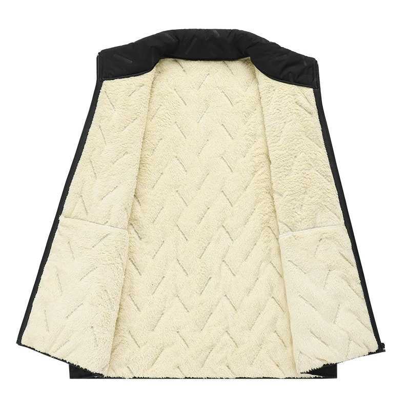 2025 Winter New Vest Jacket Lamb Wool Simple Highquality Warm Windproof Vest with Comfortable Shoulder and Horse Clip for Men W251029