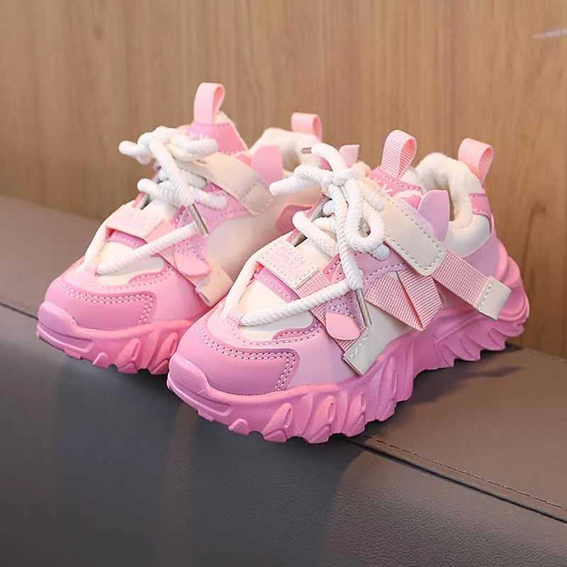 Autumn Childrens Sneakers Boys New Fashion Design Breathable Sport Shoes Girls Nonslip Casual Shoes Student Shoes Toddler Shoe L251028
