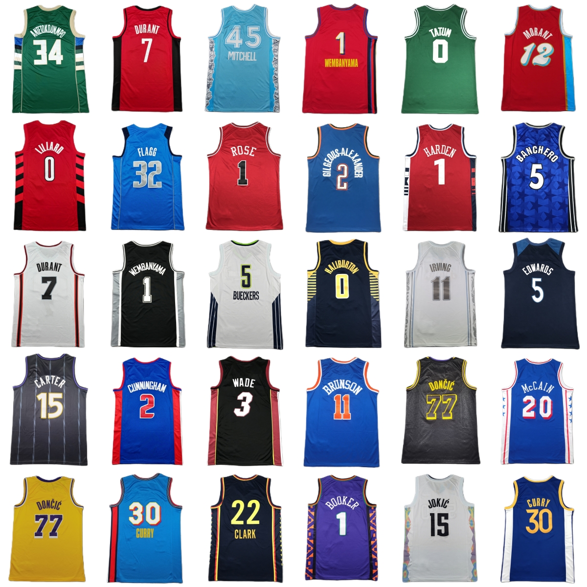 2025-26 New City Basketball Gilgeous-Alexander Jersey 77 Luka Doncic VJ Edgecombe Kevin Durant Stephen Curry Antetokounmpo Bryant Cade Cunningham Alperen Sengun