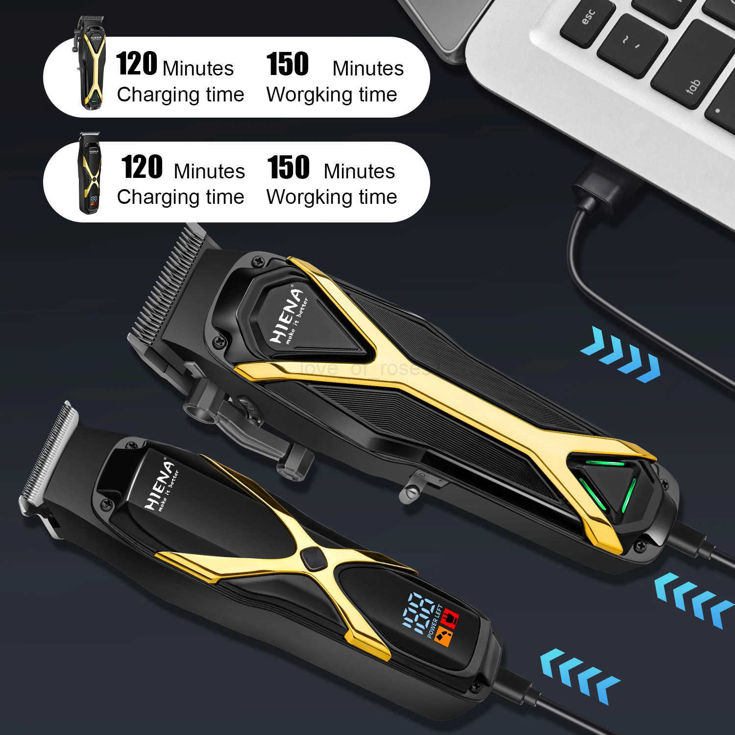 Professional Hair Clippers for Men Premium Home Haircut Kit Cordless Hair Cutting Clippers and Trimmers Set Trimmer for Men Z251029