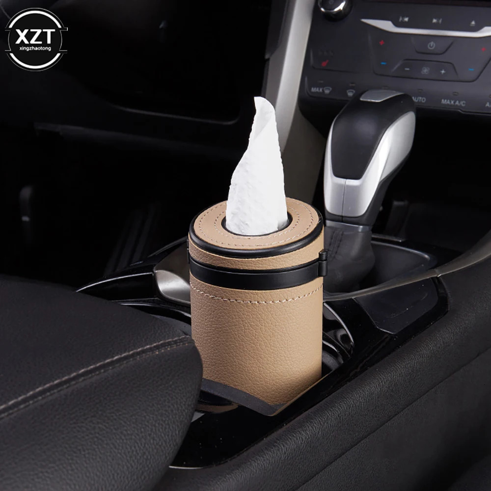 Multifunction Car Tissue Box Cover Holder Auto Round Paper Tube Safety Broken Window Tissue Cup with Safety hammer Auto Interior 251029