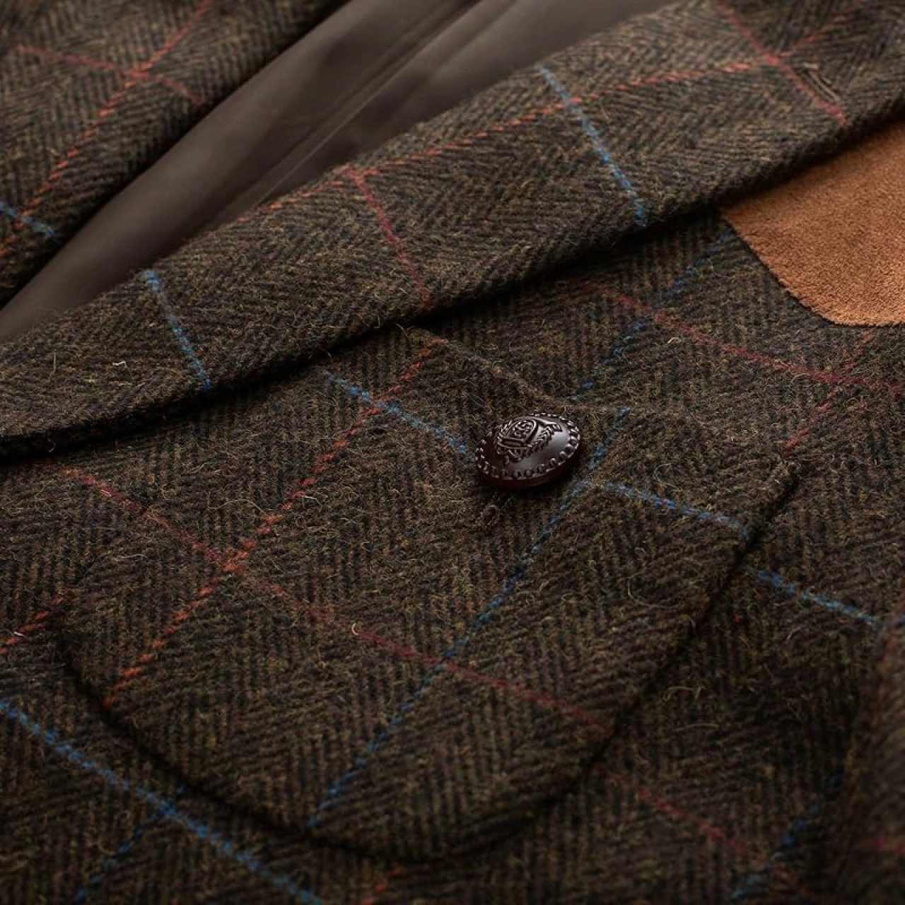 Classic Men Suit Herringbone 1 Piece Wool Jacket Single Breasted Notch Lapel Leisure Occasions Customized trajes para hombre