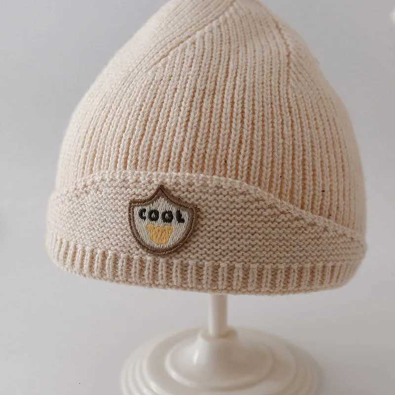 Winter Baby Knitted Hat Cute Bear Beanies 624M Toddler Ear Protection Caps Solid Color Woolen Crochet Bonnet Kids Pullover Cap251028