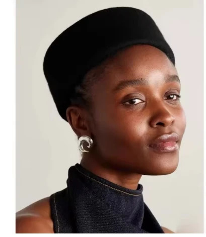 100 Wool Beret for Woman Flat Cap Felt Hat Lady Fall Winter Warm Fashion er Fedora Fascinator Pillbox Pumpkin Hat 251022