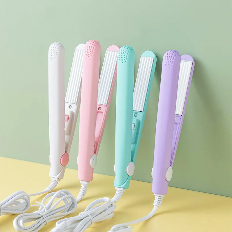 Mini Hair Curler Portable Curling Iron Ceramic Corrugate Dry Wet Volume Fluffy Curls Hair Styling Appliances Drop 251029