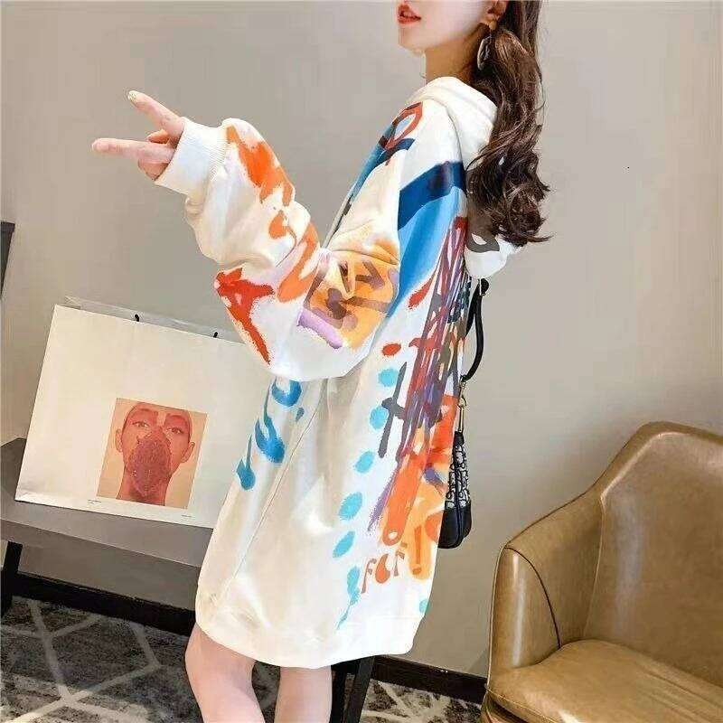 Female Hooded Top Doodle Basic Y2k Vintage Novelty Promotion Essential Matching Emo With Orint On Women's Hoodies Sweatshirts