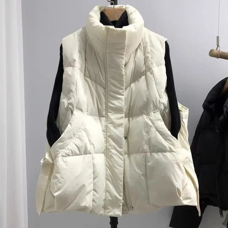 Womens Puffer Vest Fall Casual Stand Collar Lightweight Bodywarm Sleeveless Zip Up Padded Jackets Outerwear Coat Women 251027