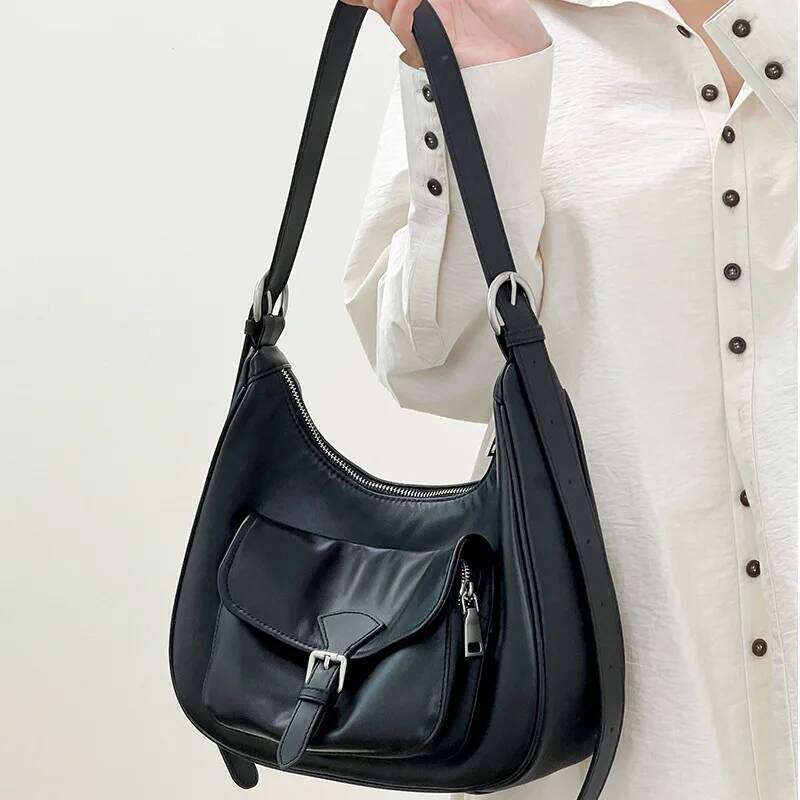 Top Layer Cowhide Vintage Dumpling 2025 New Large Capacity Soft Genuine Leather Fashion Women's One-Shoulder Crossbody Bag Suotong1029