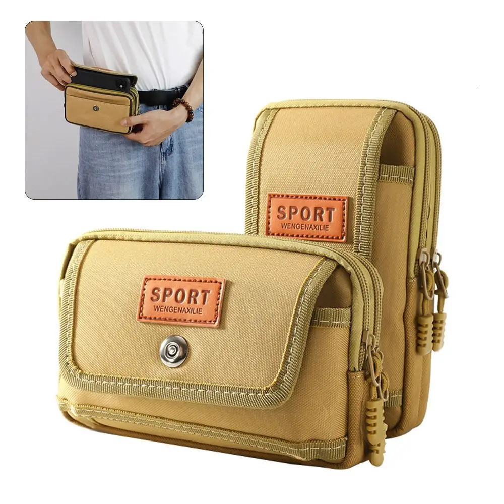 Sports Multifunctional Waist Bag Purse Portable Travel Phone Pouch Outdoor Canvas Waist Bag 251021