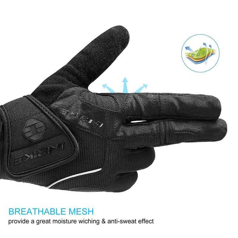 INBIKE Cycling Gloves Touch Screen Bicycle Sports Gloves Shockproof MTB Full Finger Bike Road Glove for Biker Men with Palm Pad J251029