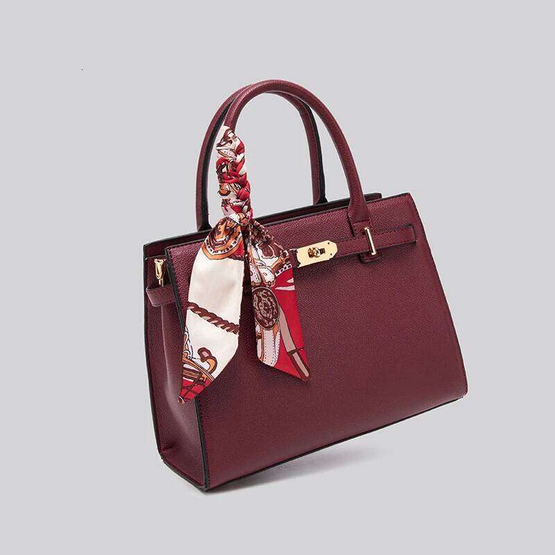Show Handbag with Scarf Decor and Metal Clasp High Quality for Evening Parties Banquets