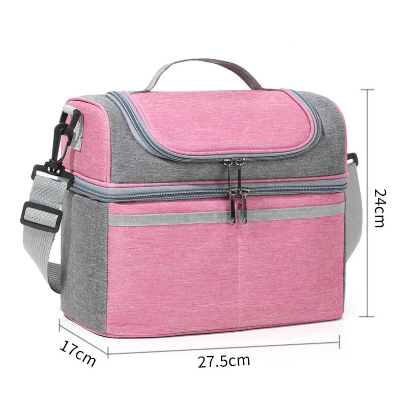 Multifunction Oxford Large Capacity Cooler Bag Waterproof Portable Zipper Thermal Lunch Bags for Outdoor Picnic Food Storage 251029
