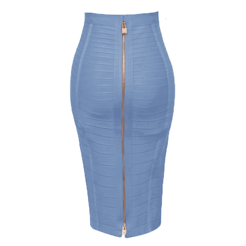 13 Colors Women Summer Fashion Sexy Black Red Beige White Bandage Skirt Knitted Elastic Sweet Candy Color Pencil Skirt 251028