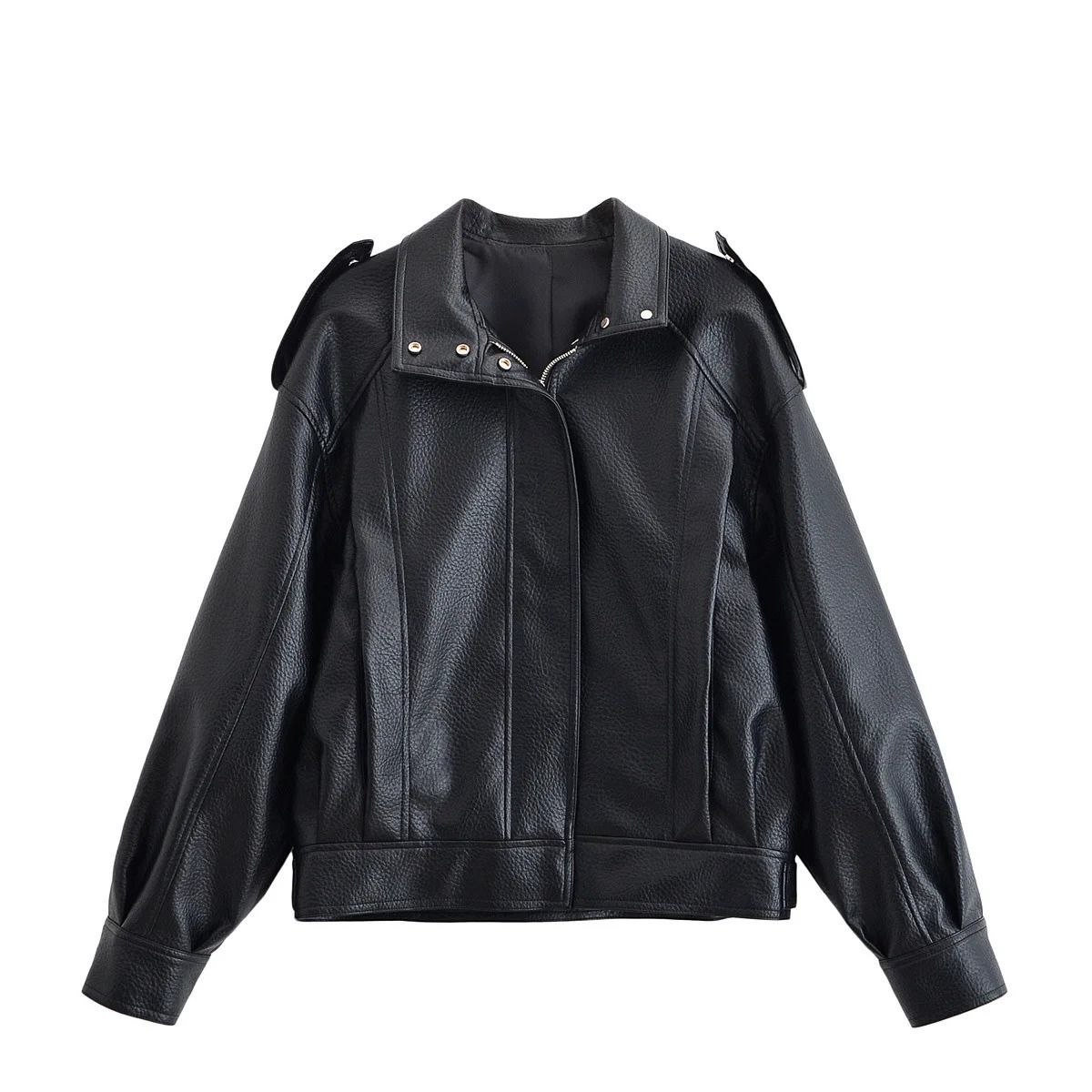 Chic Fashion Pu Leather Jackets Loose Female Short Outerwear Trend Casual Highquality Coats Vintage Motorcycle Fall Street Wear 251029