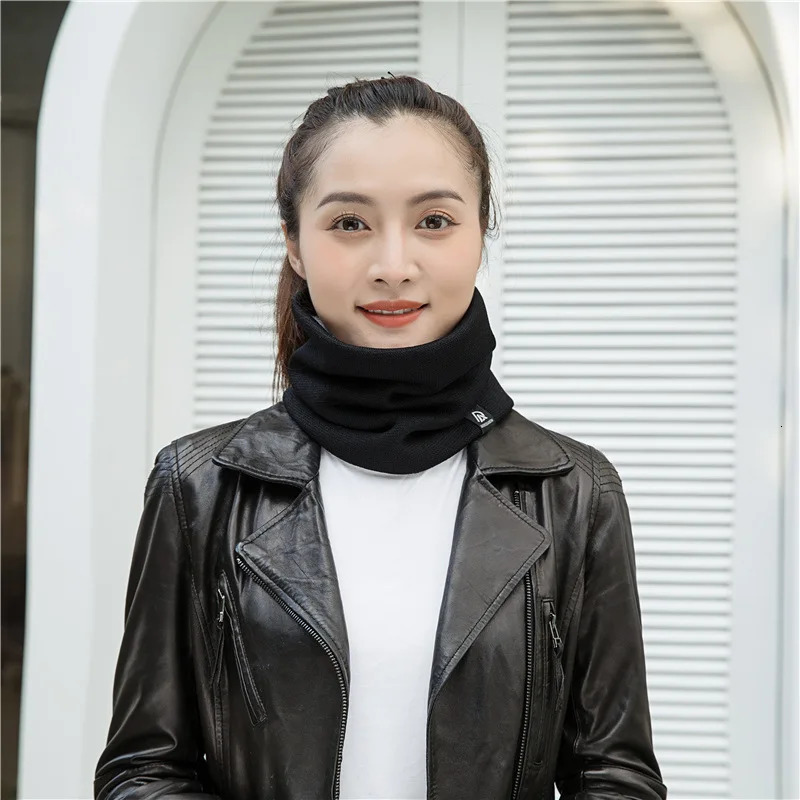 2025 Women Men Knitted Solid Neckerchief Cashmere Plush Warm Winter Ring Scarf Face Mask Snood Neckerchief Scarf Thick Muffler 251021